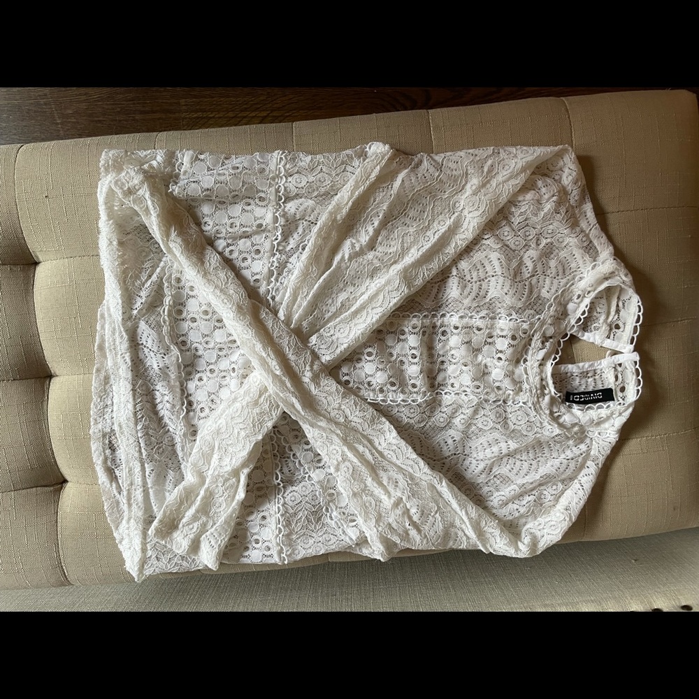 H&M lace white top